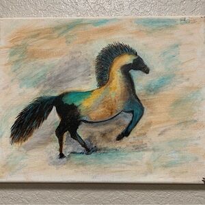 Hand painted acrylic artwork.